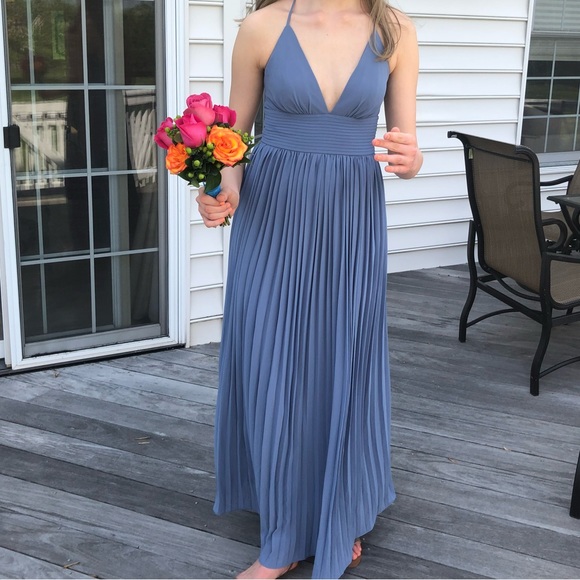 Beautiful Light Blue Floor Length Dress - Picture 2 of 6